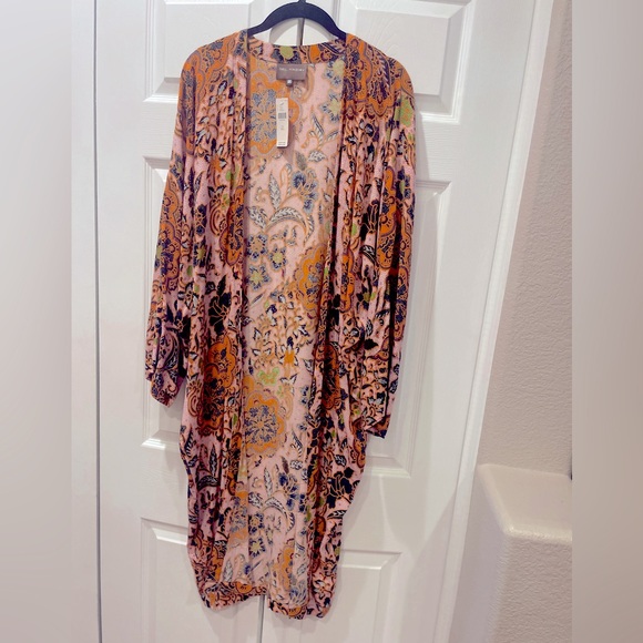 Anthropologie Bel Kazan Pink/Rose Kimono - Picture 4 of 5
